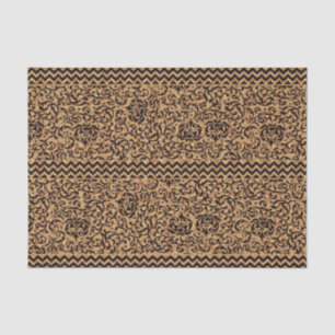 Italian Renaissance Gold Floral Pattern Tissue Paper