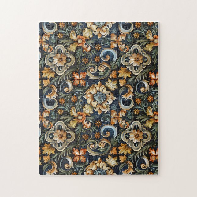 Italian Renaissance in Blue  Jigsaw Puzzle (Vertical)