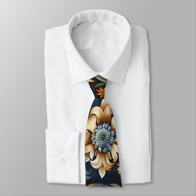 Italian Renaissance in Blue  Tie (Tied)