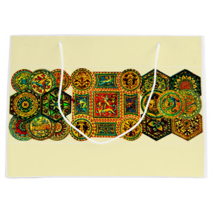 Italian Renaissance motifs print Large Gift Bag