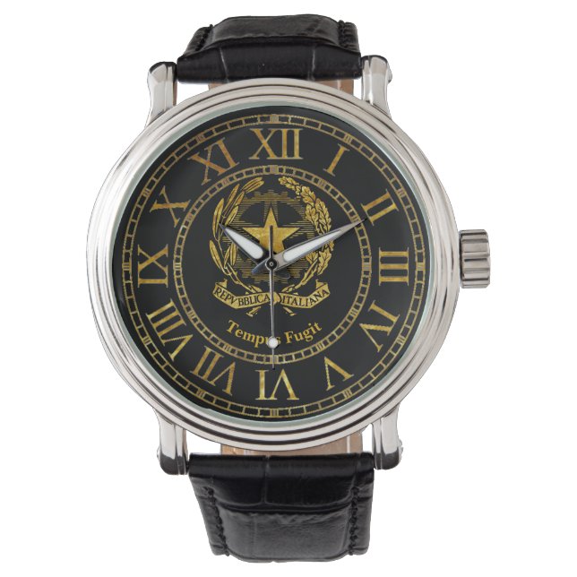 Italian Republic Gold Personalise Watch (Front)