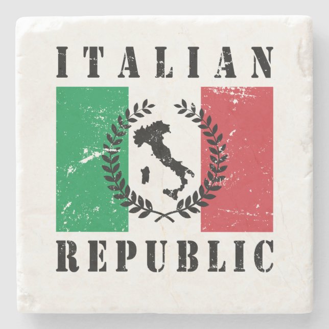 Italian Republic Stone Coaster (Front)