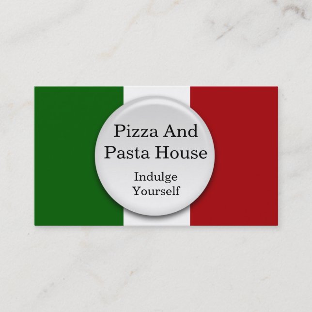 Italian Restaurant Business Cards (Front)