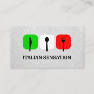Italian Restaurant Logo   Pizza Business Card