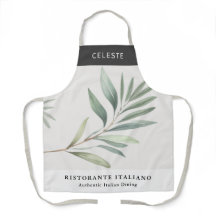 Italian Restaurant Olive Leaf Elegant Personalised