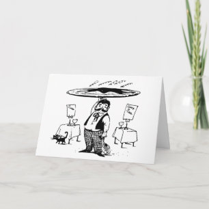 ITALIAN RESTAURANT pizza BIRTHDAY CARDS