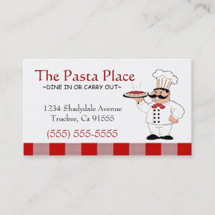 Italian Restaurant Pizza Business Business Card