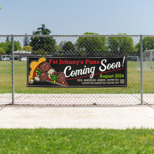 Italian Restaurant Pizzeria Custom Announcement Banner