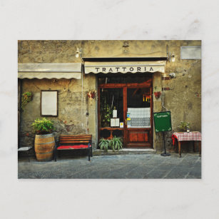 Italian restaurant postcard