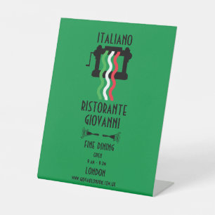 Italian Restaurant Promotional Pedestal Sign