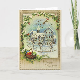 Italian Retro Christmas and New Year Card