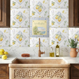Italian Riviera Signature Decor Watercolor Tile