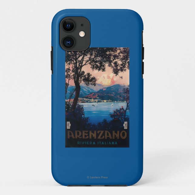 Italian Riviera Travel Poster Case-Mate iPhone Case (Back)