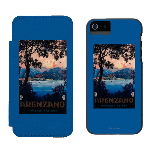 Italian Riviera Travel Poster Incipio iPhone Wallet Case (Side by Side)