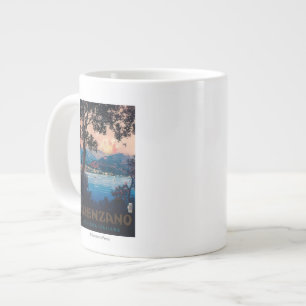 Italian Riviera Travel Poster Large Coffee Mug