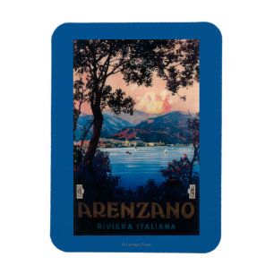 Italian Riviera Travel Poster Magnet