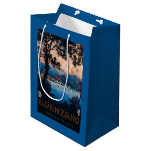 Italian Riviera Travel Poster Medium Gift Bag