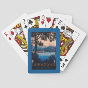 Italian Riviera Travel Poster Playing Cards