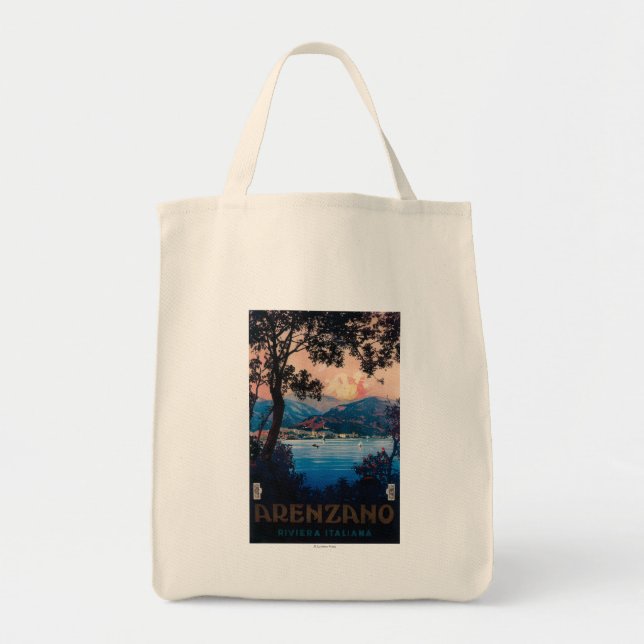 Italian Riviera Travel Poster Tote Bag (Front)