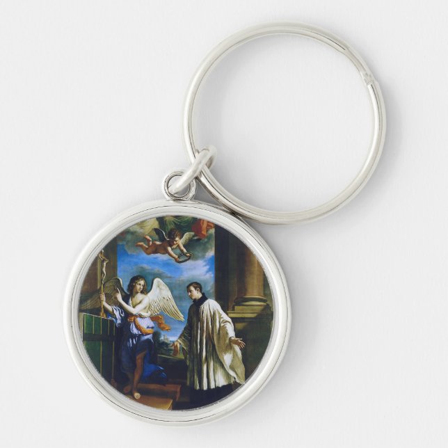 Italian Saint Aloysius Gonzaga Key Ring (Front)