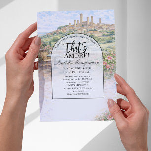 Italian San Gimignano That’s Amore Bridal Shower Invitation