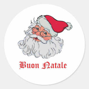 Italian Santa Claus #2 Classic Round Sticker