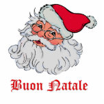 Italian Santa Claus #2 Photo Sculpture Decoration<br><div class="desc">This happy and smiling Santa Claus give his Christmas greetings in Italian.  Buon Natale and Merry Christmas to all</div>