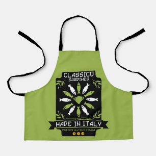 Italian Sardine Art Print Kitchen Gift Apron