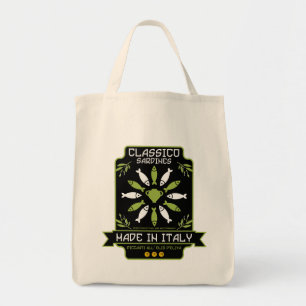 Italian Sardine Art Print Kitchen Gift Tote Bag