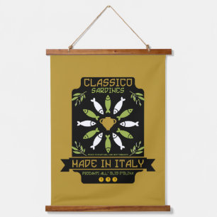 Italian Sardines Art Print Kitchen Gift Hanging Tapestry