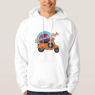 Italian Scooter Hoodie Vintage Style Ride