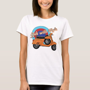 Italian Scooter Shirt   Vintage Style Ride