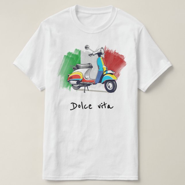 Italian scooter, sweet life, dolce vita T-Shirt (Design Front)