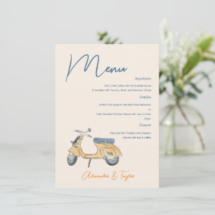 Italian Scooter Wedding Menu 