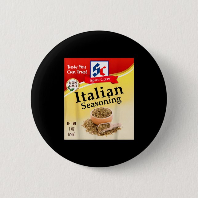 Italian Seasoning Condiment Costume Holiday Sce Co 6 Cm Round Badge (Front)