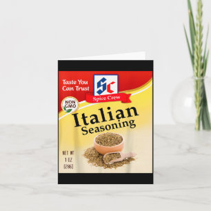 Italian Seasoning Condiment Costume Holiday Sce Co Card