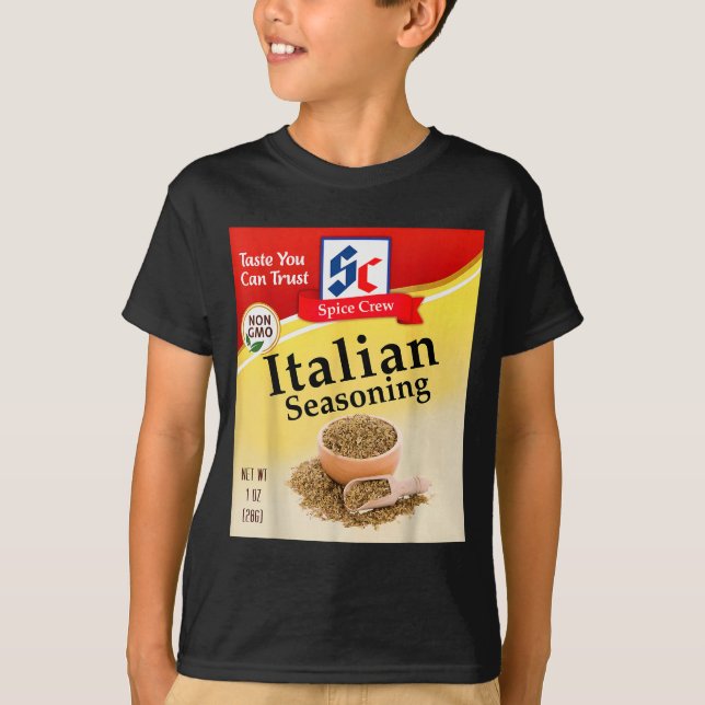 Italian Seasoning Condiment Costume Holiday Sce Co T-Shirt (Front)