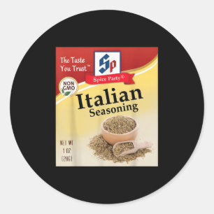 Italian Seasoning Condiment Holiday Sce Group Cost Classic Round Sticker