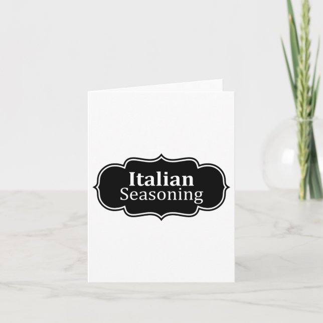 Italian Seasoning Halloween Costume Funny Dress Up Card (Front)