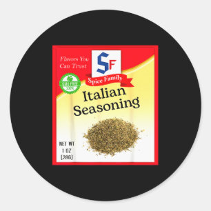 Italian Seasoning Sce Group Costume Family Matchin Classic Round Sticker