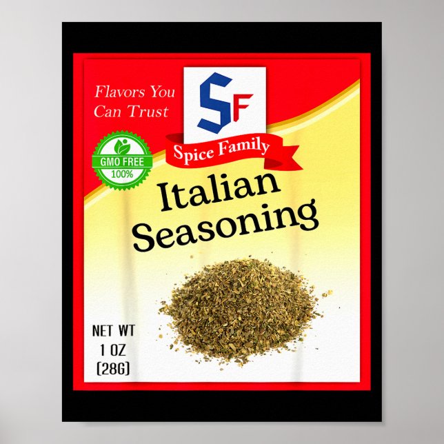 Italian Seasoning Sce Group Costume Family Matchin Poster (Front)