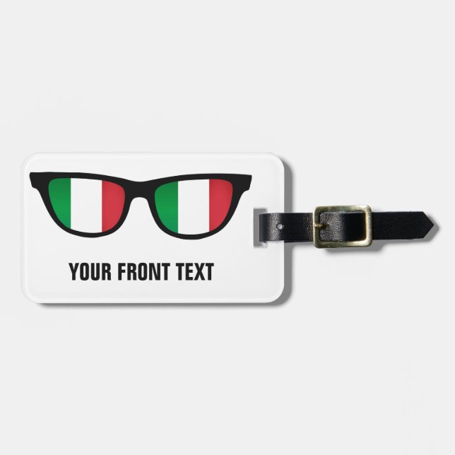 Italian Shades custom luggage tag (Front Horizontal)