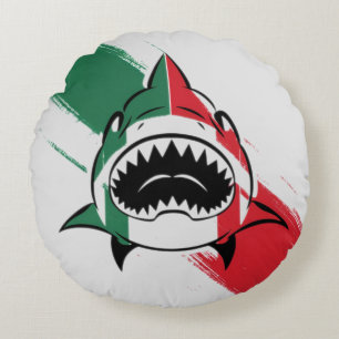 Italian Shark Round Cushion