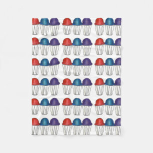 Italian Shaved Ice Dessert Foodie Snocone Snoball Fleece Blanket