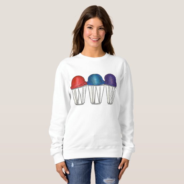 Italian Shaved Ice Snocone Sno Cone Sweatshirt (Front Full)