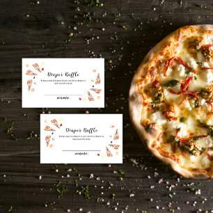 Italian Slice Pizza Diaper Raffle Baby Shower Enclosure Card