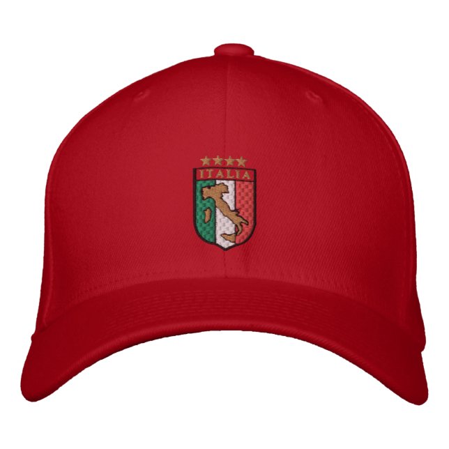 Italian soccer lovers racing red cap (Front)