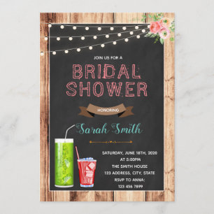 Italian soda bridal shower invitation