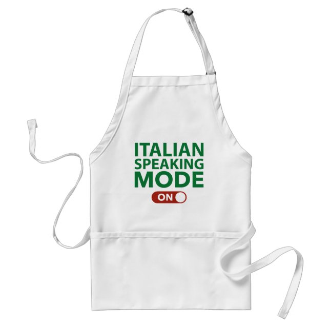 Italian Speaking Mode On Standard Apron (Front)