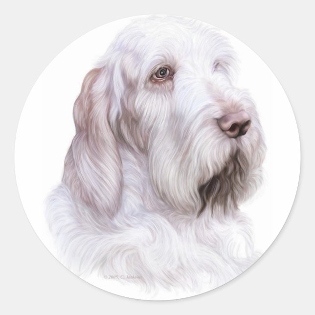 Italian Spinone Italiano Classic Round Sticker (Front)